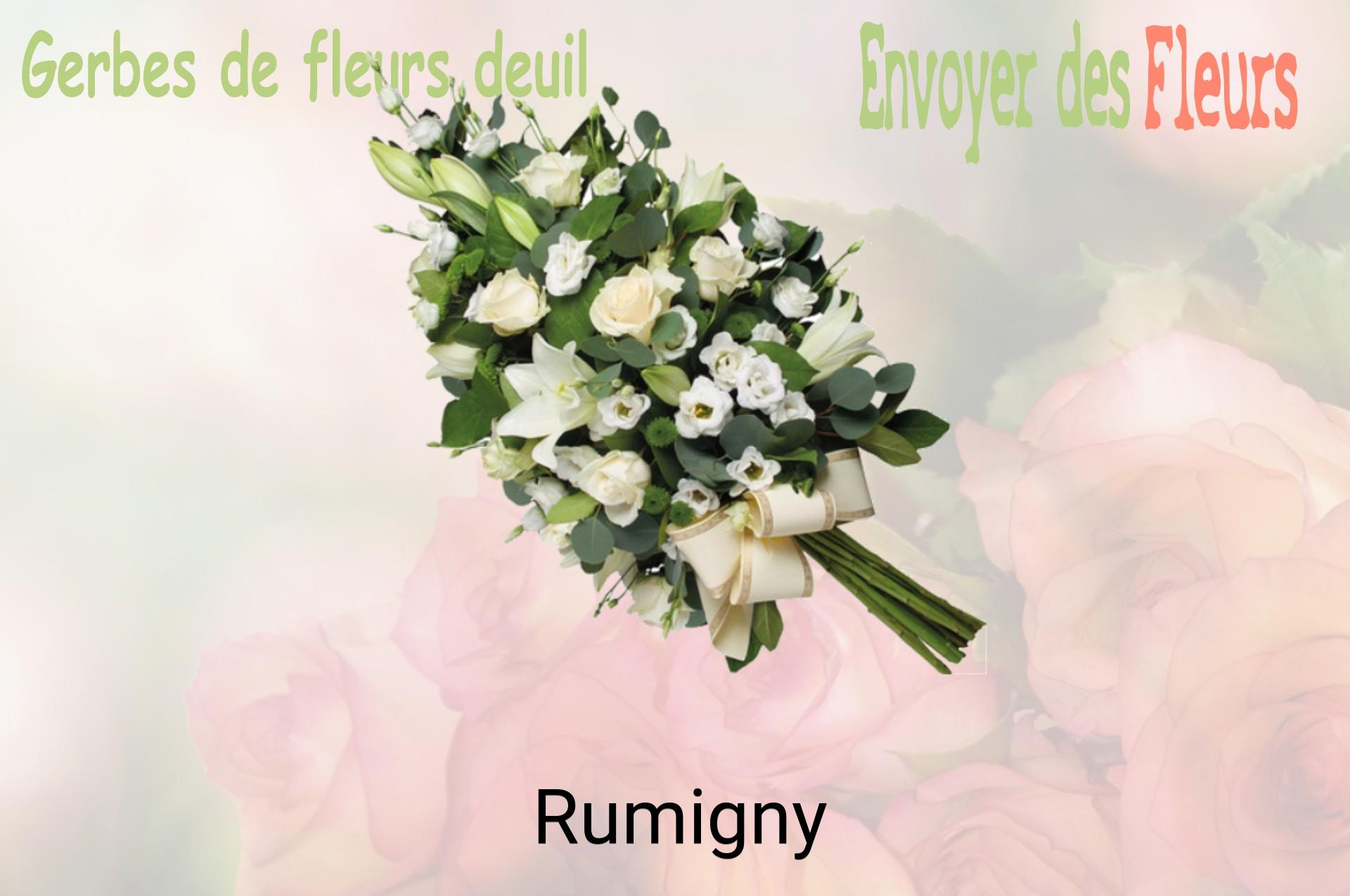 Gerbe de fleurs de deuil livrée à Rumigny